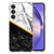 Samsung Galaxy A55 TPU Siliconen Hoesje Marmer Wit Zwart achterkant zwart wit marmer