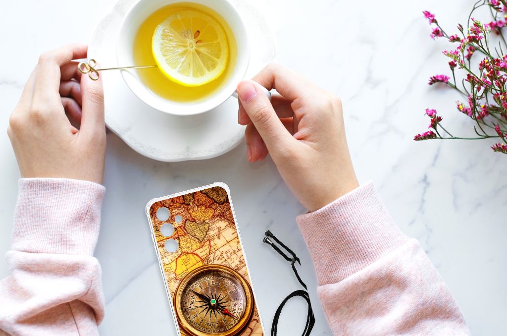 Samsung Galaxy A55 Telefoonhoesje met valbescherming Kompas B2C Telecom