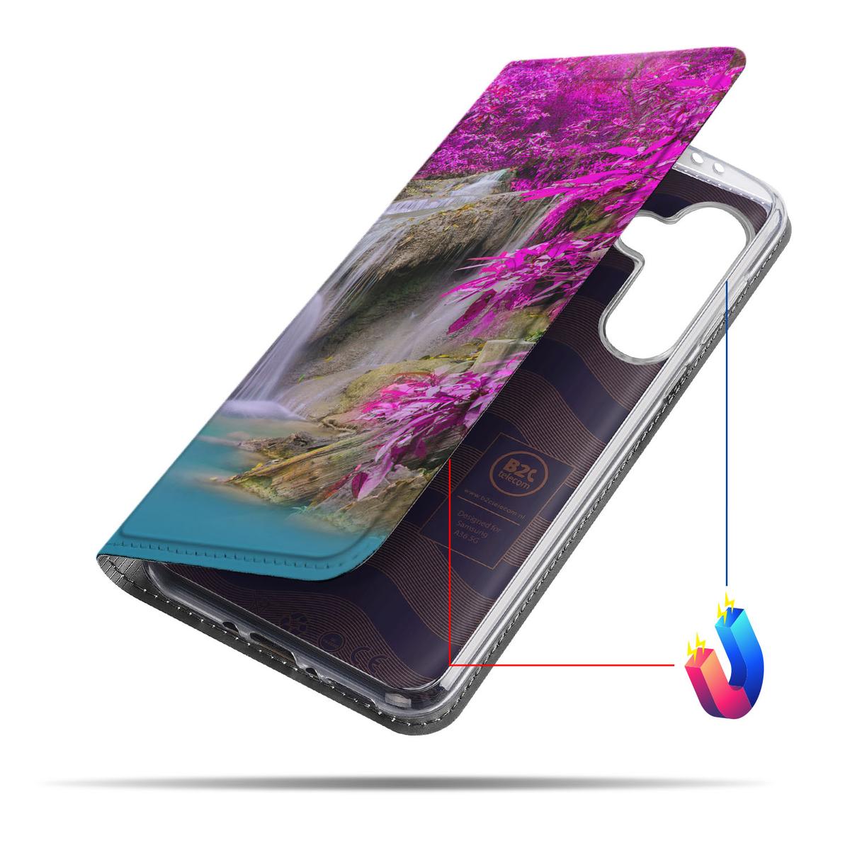 Samsung Galaxy A56 | A36 Book Cover Waterval bookcover waterval zijkant