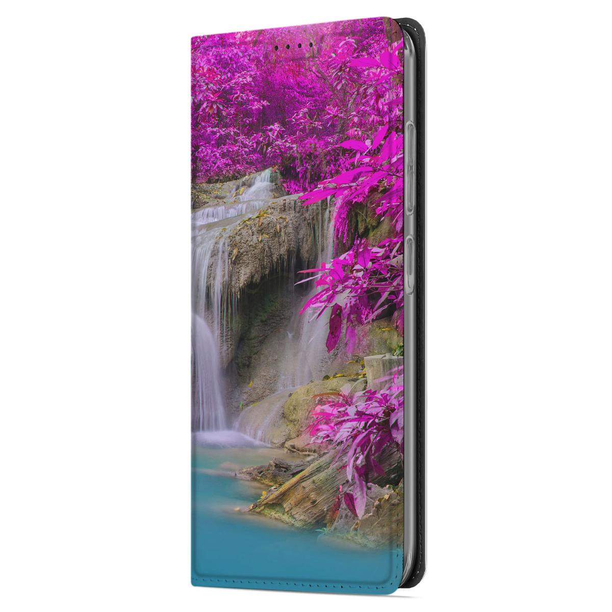Samsung Galaxy A56 | A36 Book Cover Waterval waterval bloemen zijaanzicht