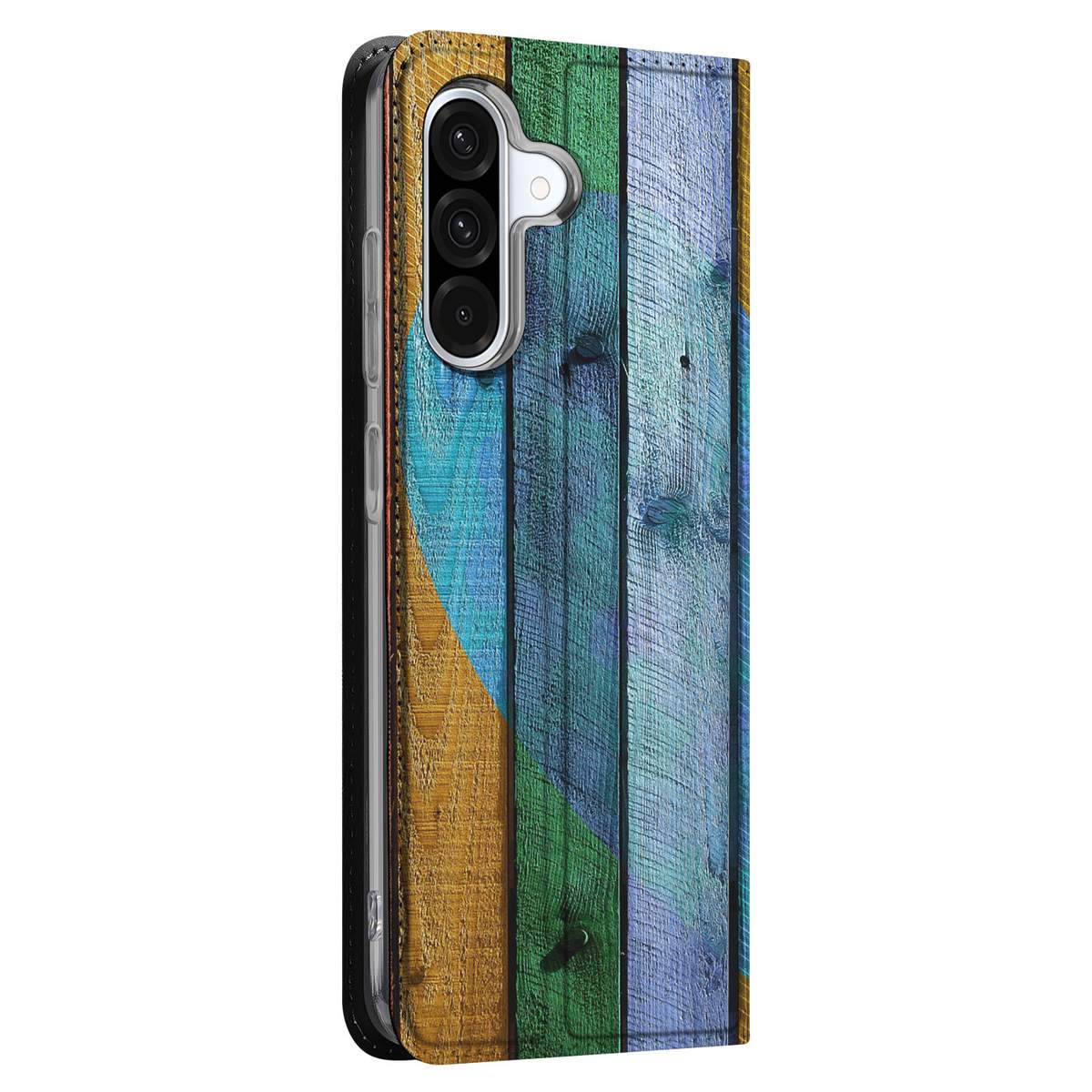 Samsung Galaxy A56 | A36 Book Wallet Case Wood Heart aanzicht