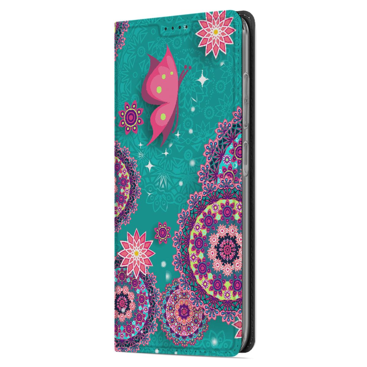 Samsung Galaxy A56 | A36 Bookcase Cirkels en Vlinders design cirkels vlinders aanzicht