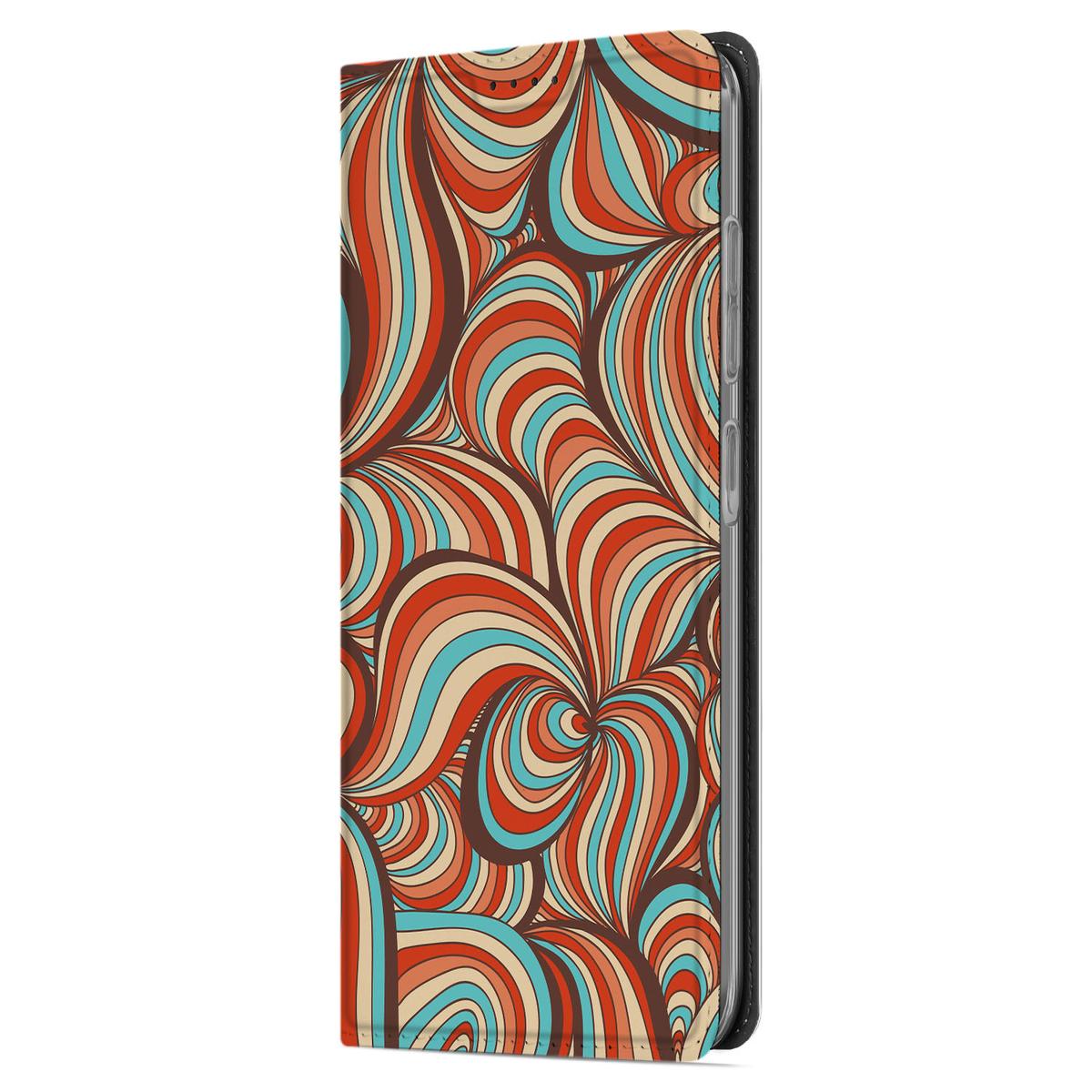 Samsung Galaxy A56 | A36 Bookcase Retro retro design kleurtinten zijaanzicht