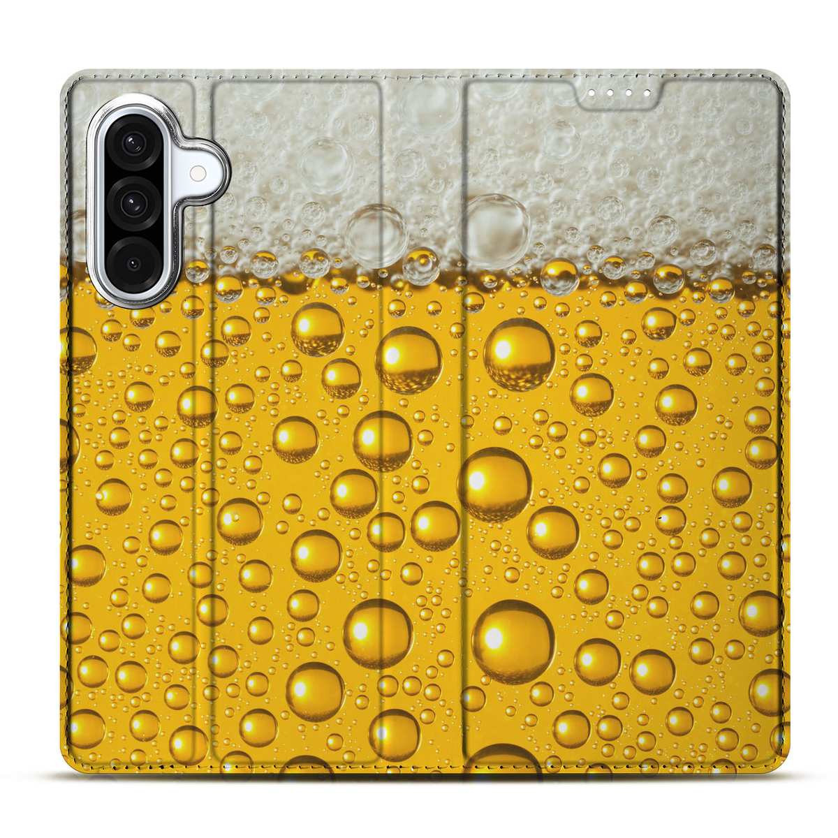 Samsung Galaxy A56 | A36 Flip Style Cover Bier bierprint design bovenaanzicht