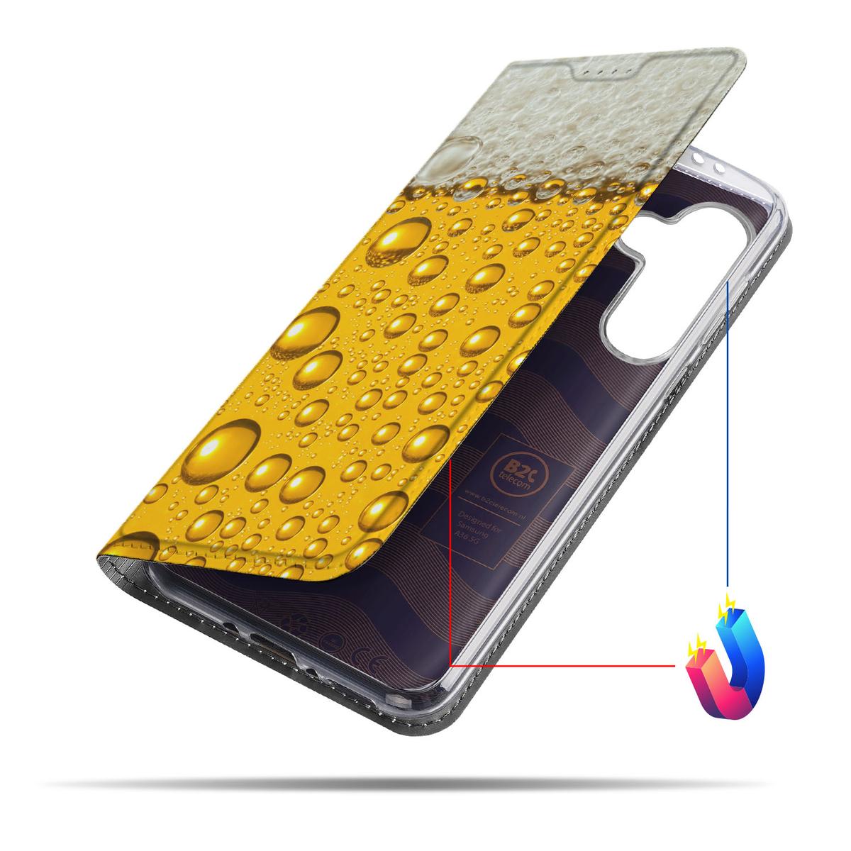 Samsung Galaxy A56 | A36 Flip Style Cover Bier bierprint voorkant