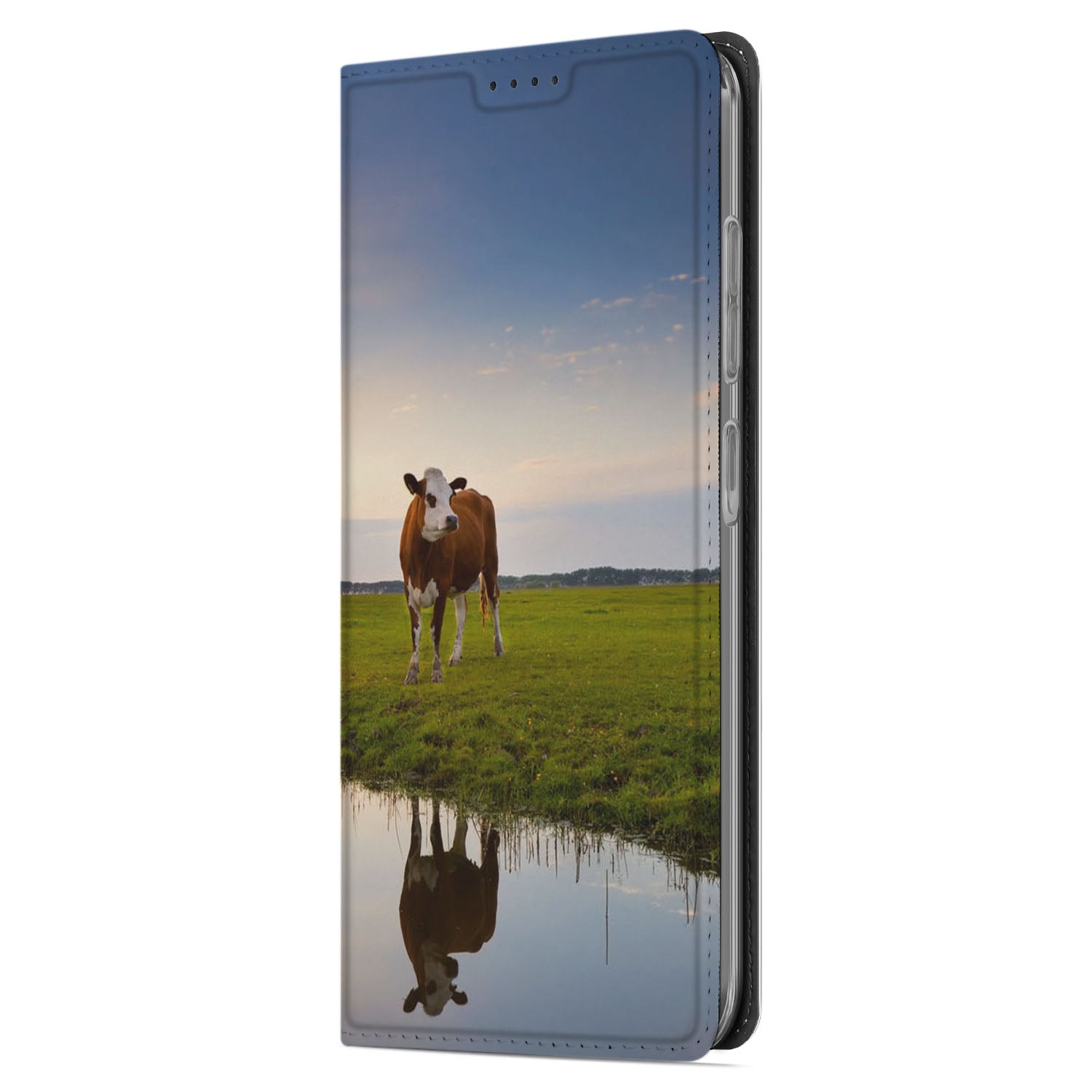 Samsung Galaxy A56 | A36 Hoesje maken Koe stand case koe ondergang zon aanzicht