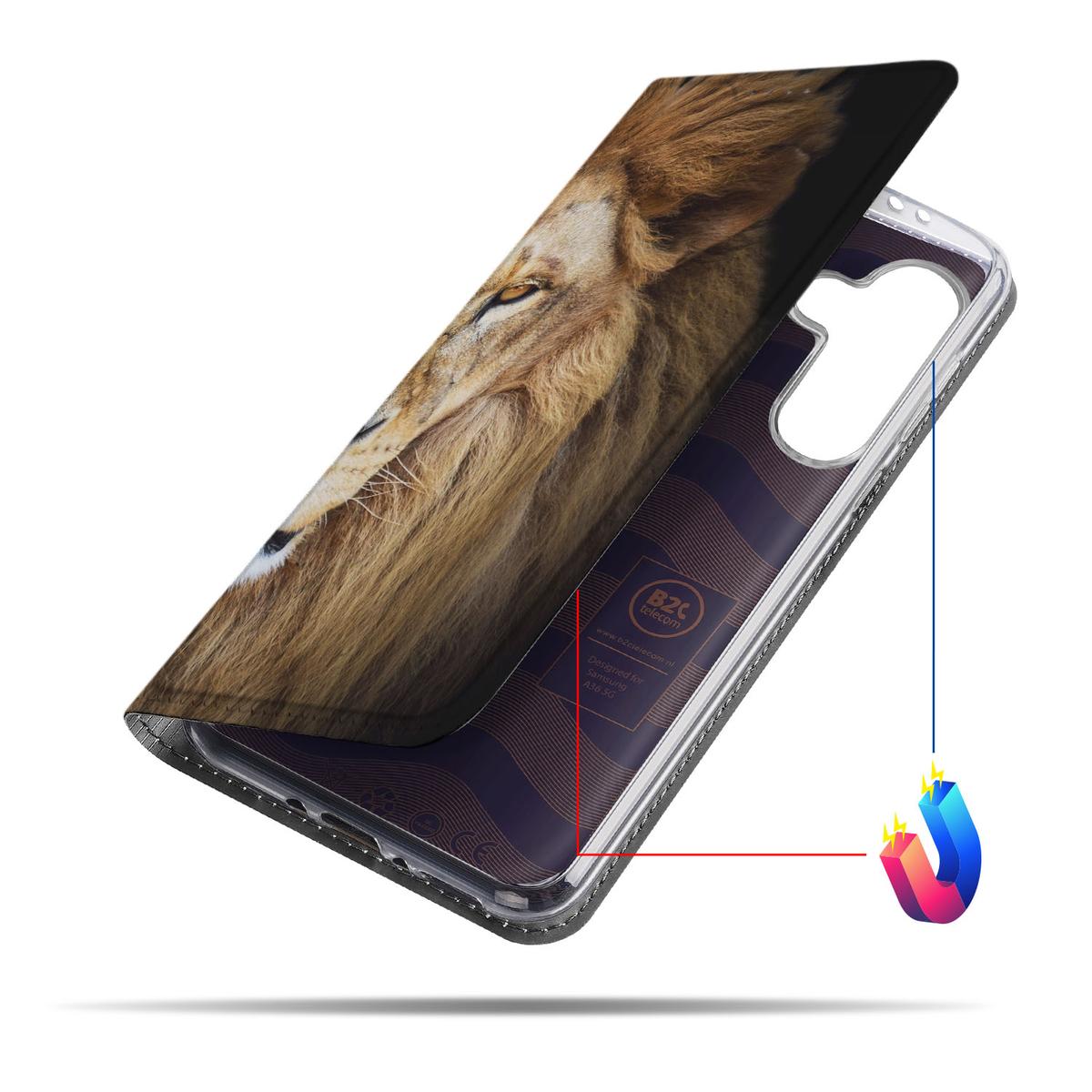 Samsung Galaxy A56 | A36 Hoesje maken Leeuw design leeuw aanzicht