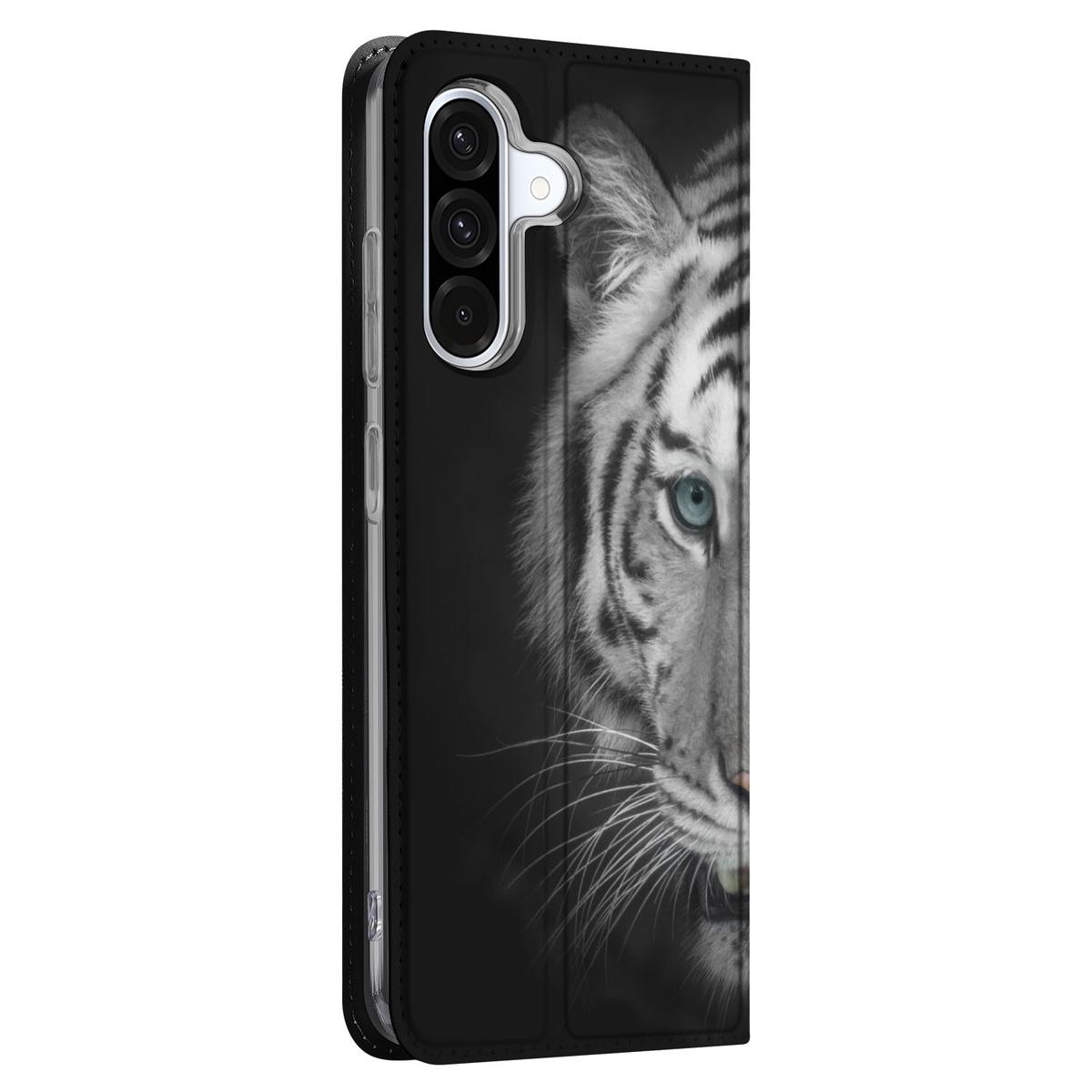 Samsung Galaxy A56 | A36 Hoesje maken Tijger stand case witte tijger zijaanzicht