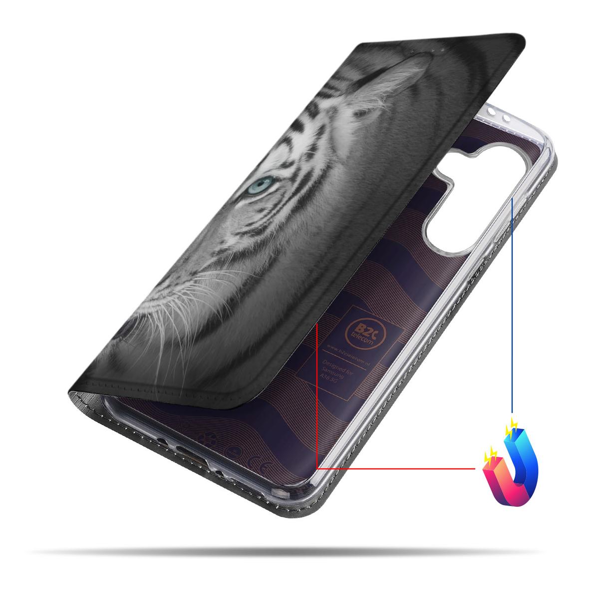 Samsung Galaxy A56 | A36 Hoesje maken Tijger hoesje tijgerdesign zijaanzicht