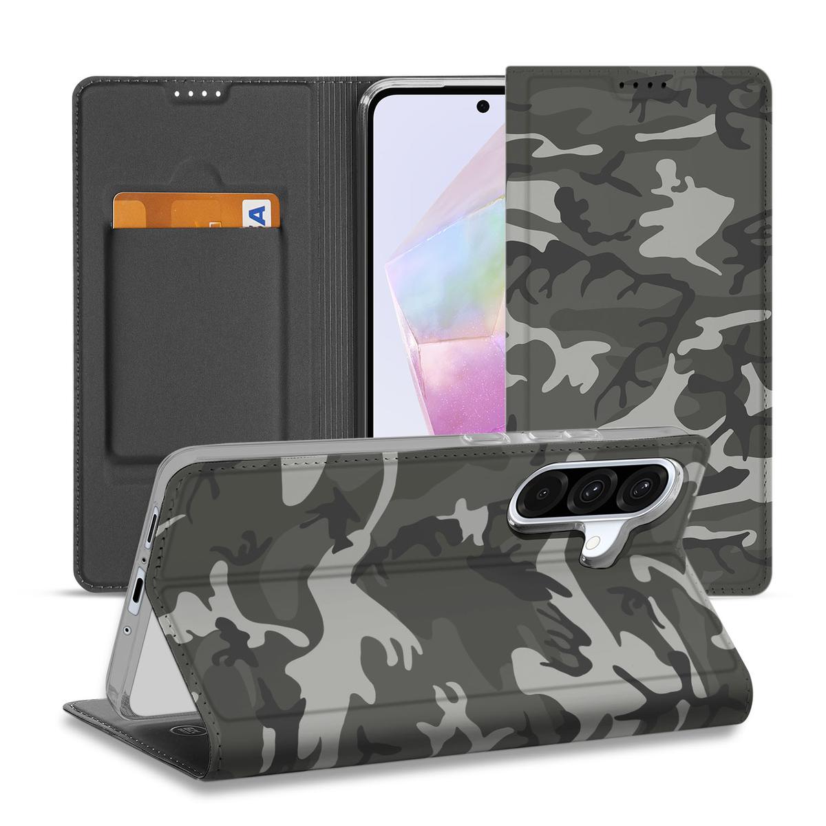 Samsung Galaxy A56 | A36 Hoesje met Magneet Army Light hoesje camouflage design front back