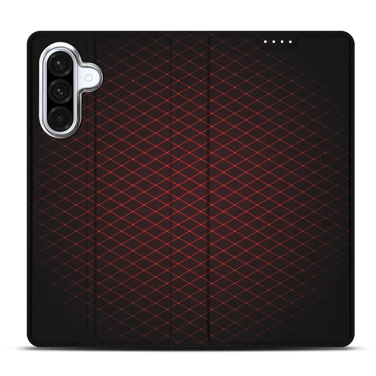 Samsung Galaxy A56 | A36 Hoesje met Magneet Geruit Rood design geruit rood aanzicht