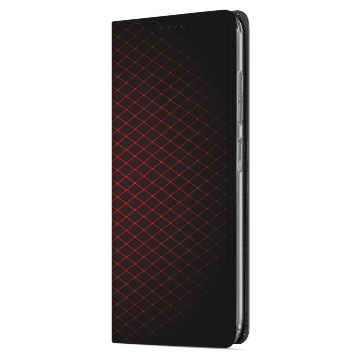 Samsung Galaxy A56 | A36 Hoesje met Magneet Geruit Rood design geruit aanzicht