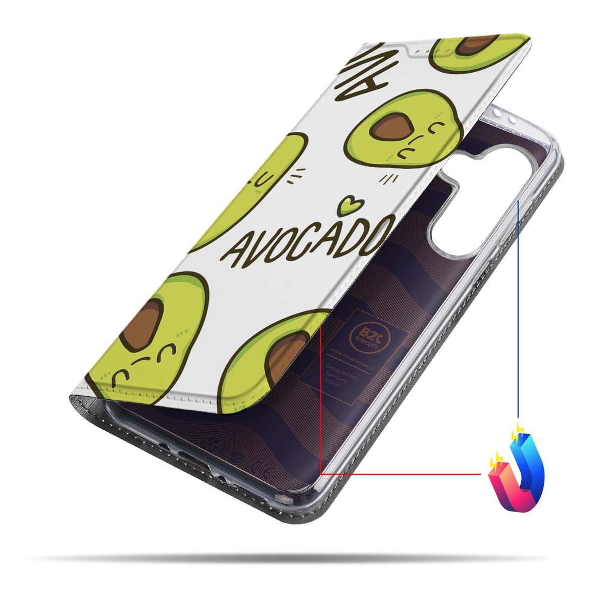 Samsung Galaxy A56 | A36 Magnet Case Avocado Singing voorkant