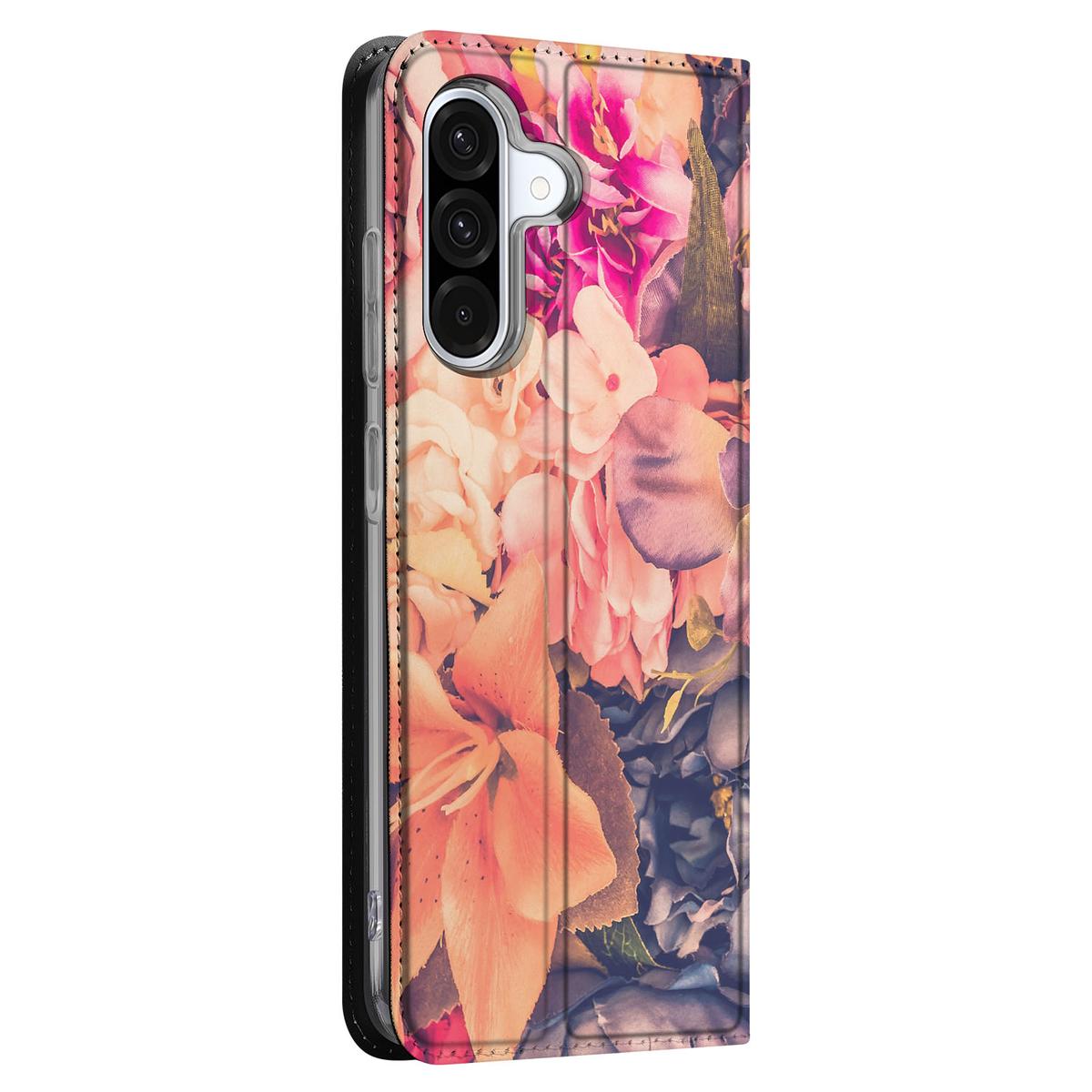 Samsung Galaxy A56 | A36 Smart Cover Bosje Bloemen bloemen design zijaanzicht