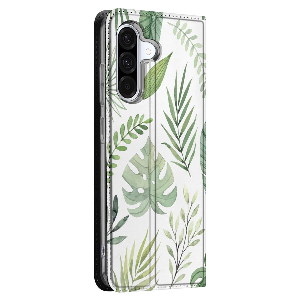 Samsung Galaxy A56 | A36 Smart Cover Leaves smartphonehoes design bladeren aanzicht