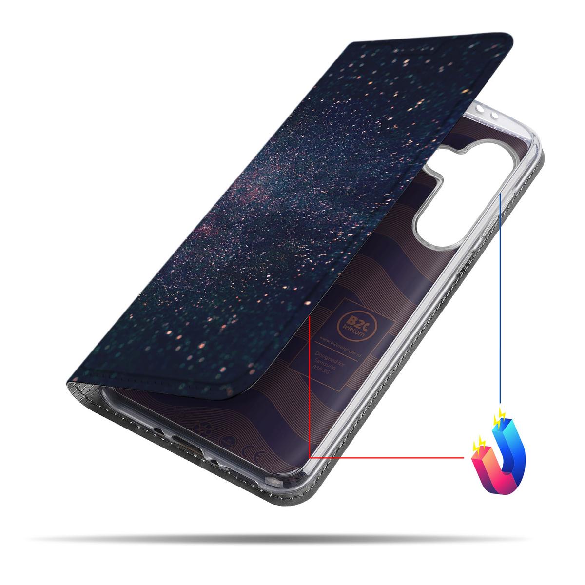 Samsung Galaxy A56 | A36 Stand Case Stars design sterren oppervlakte glitter