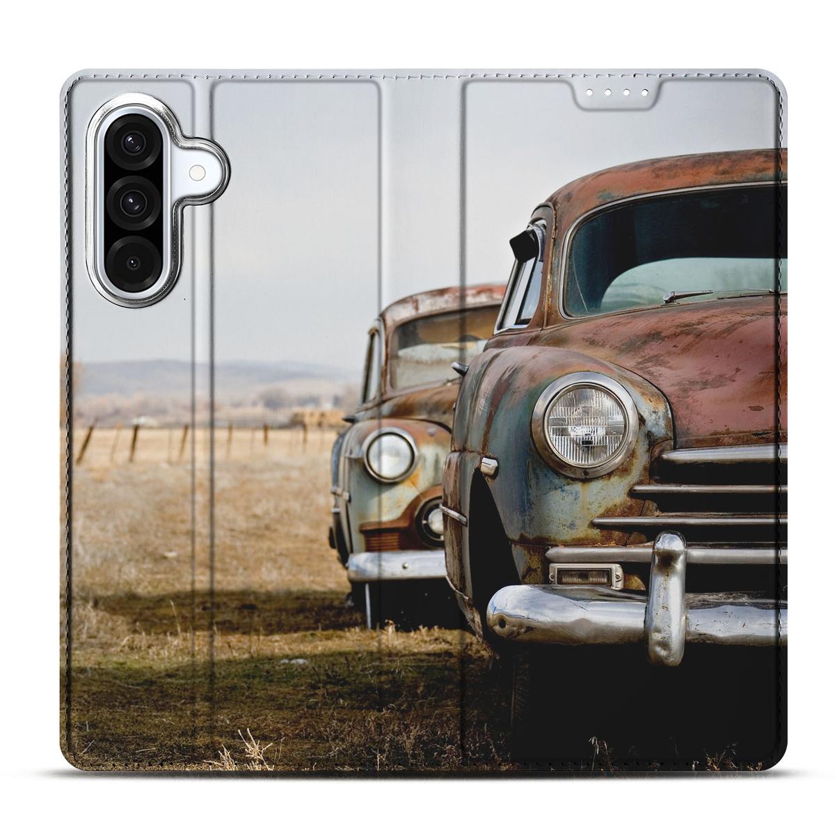 Samsung Galaxy A56 | A36 Stand Case Vintage Auto vintage auto retro voorkant