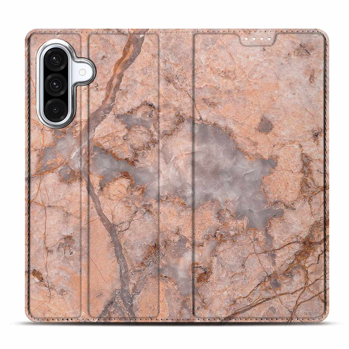 Samsung Galaxy A56 | A36 Standcase Marmer Oranje design hoesje oranje marmer aanzicht