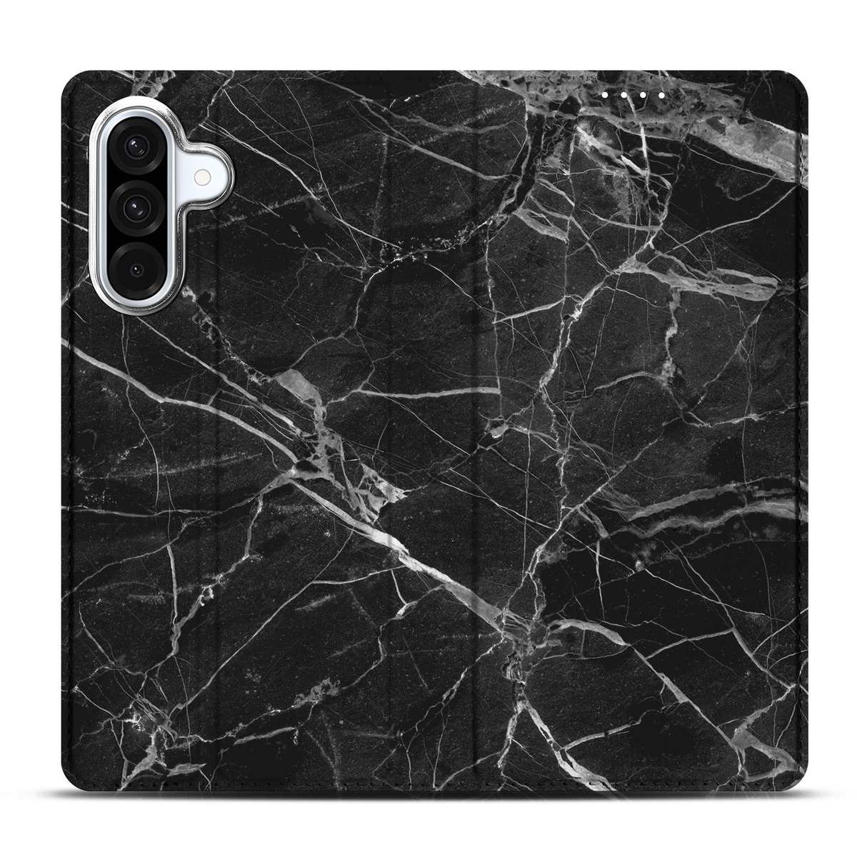 Samsung Galaxy A56 | A36 Standcase Marmer Zwart design zwart marmer achterkant