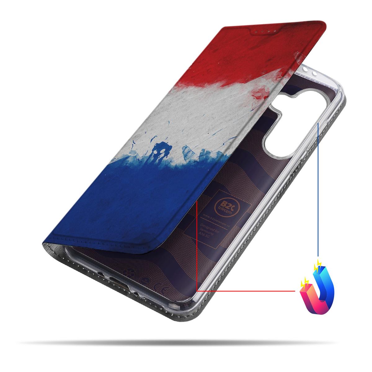 Samsung Galaxy A56 A36 Standcase Nederland design Nederlandse vlag aanzicht