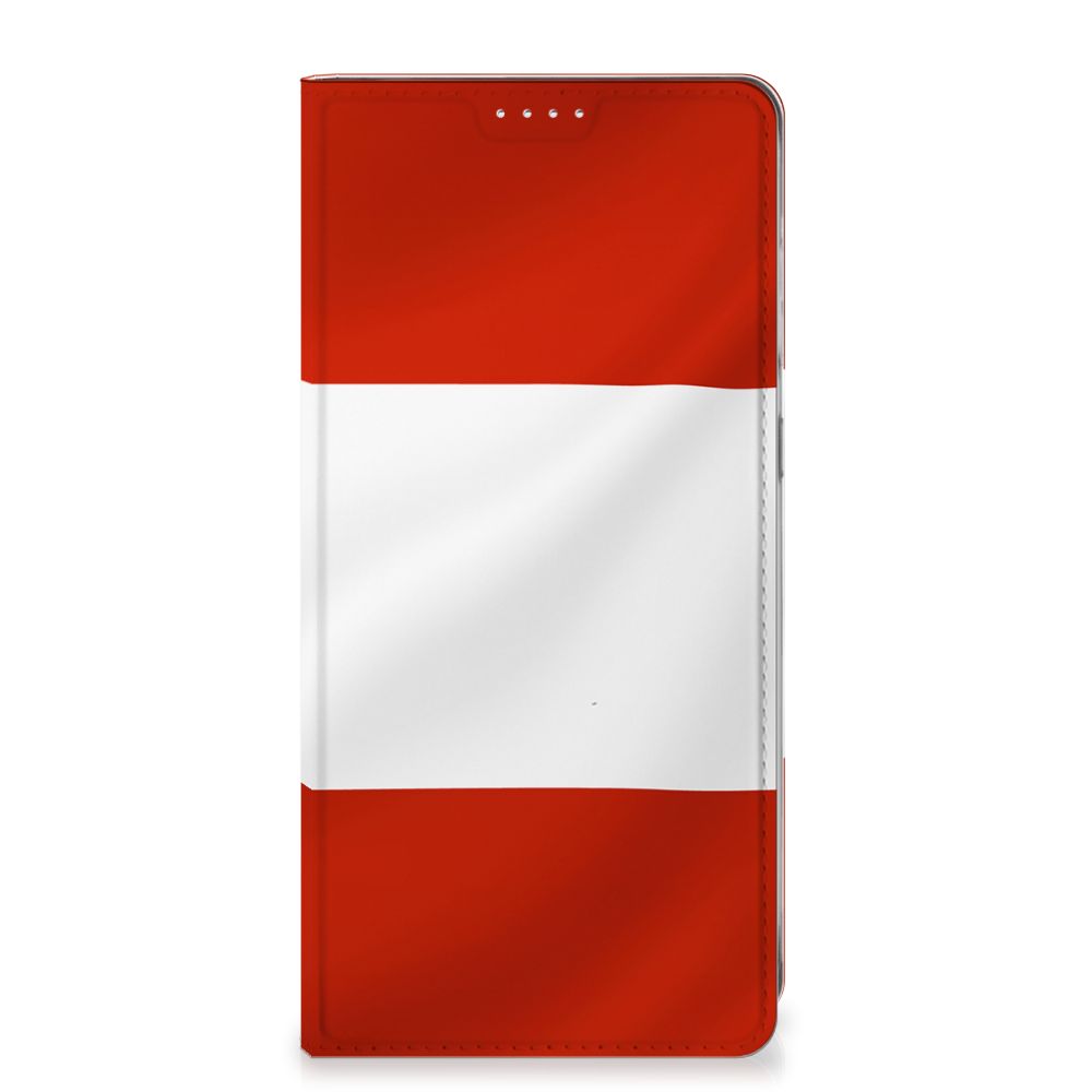 Samsung Galaxy A56 | A36 Standcase Oostenrijk vlag ontwerp voorkant