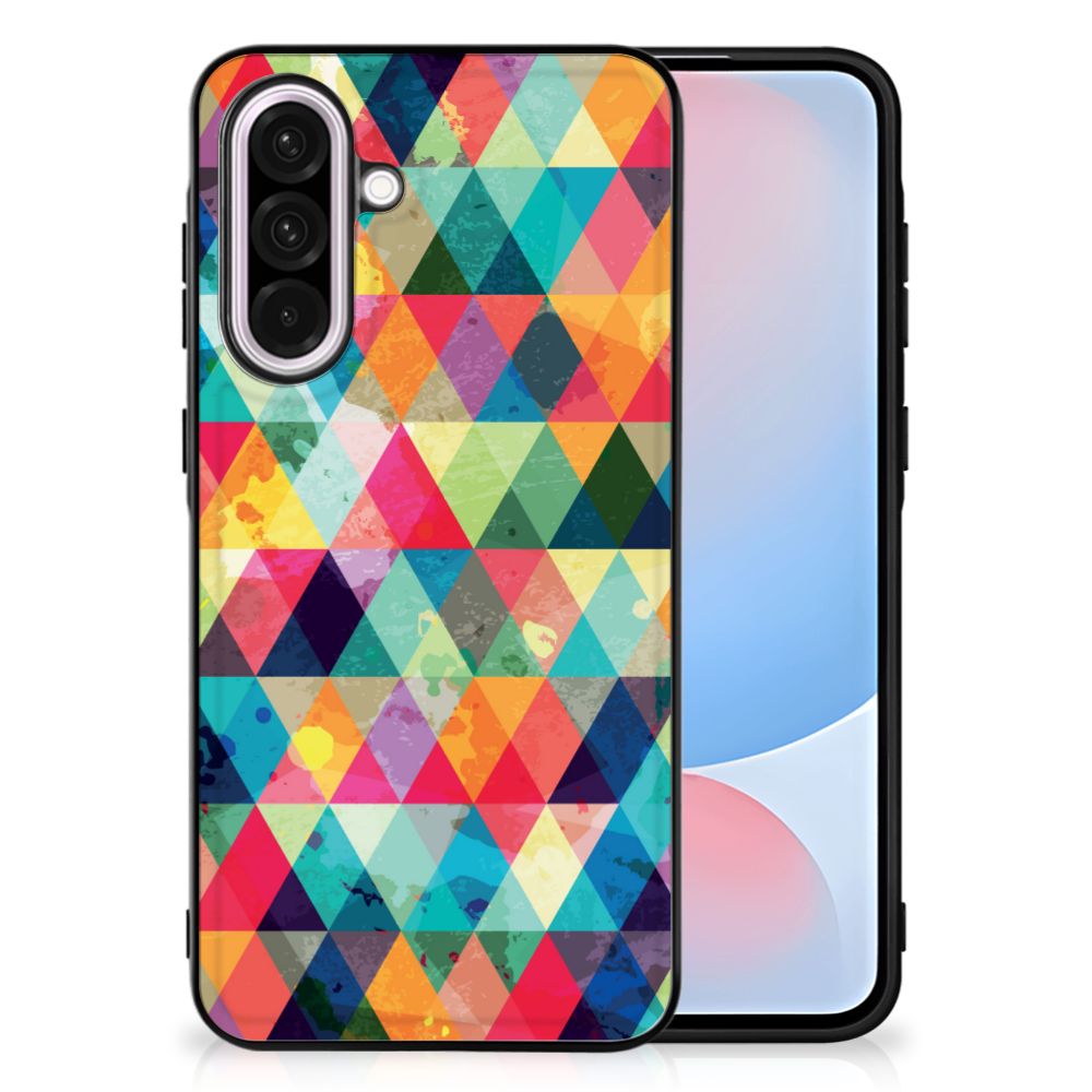 Samsung Galaxy A56 Back Case Geruit back cover kleurrijk geometrisch design