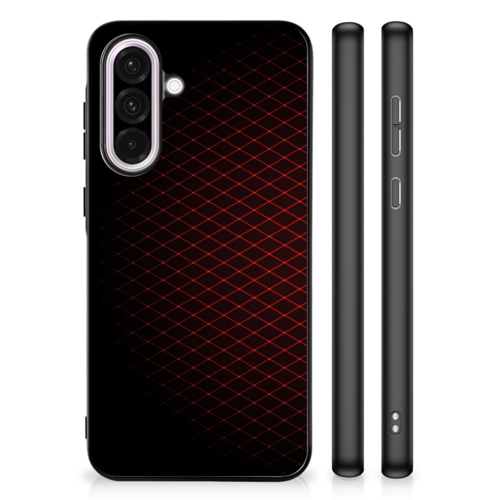 Samsung Galaxy A56 Back Case Geruit Rood back cover design geruit aanzicht