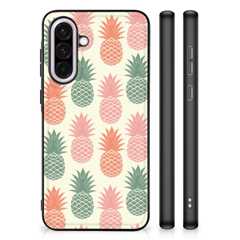 Samsung Galaxy A56 Back Cover Hoesje Ananas ananas print voorkant zijkanten