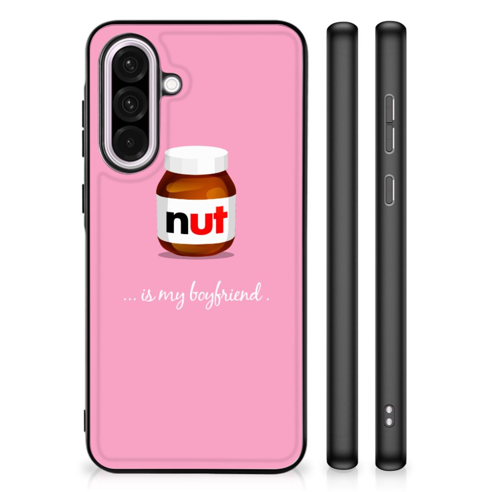 Samsung Galaxy A56 Back Cover Hoesje Nut Boyfriend eten drinken ontwerp achterkant