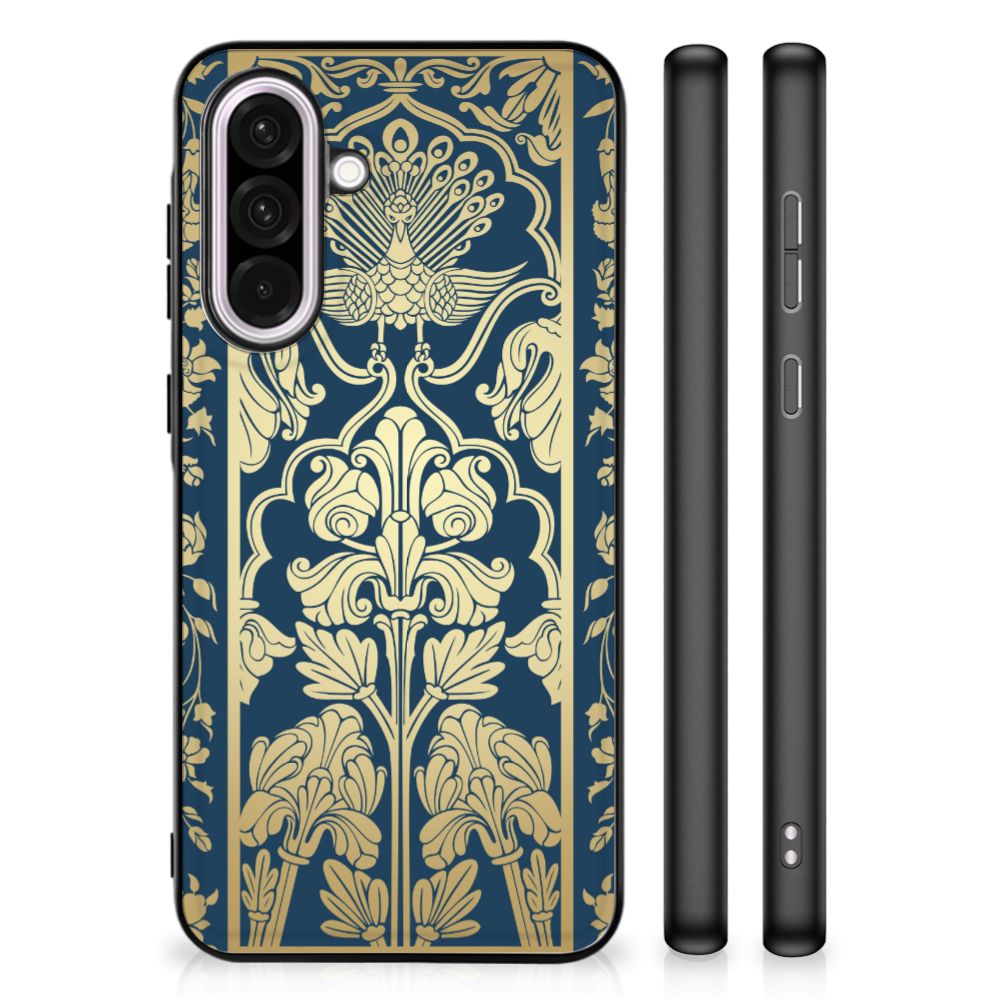 Samsung Galaxy A56 Bloemen Hoesje Beige Flowers design bloemen illustratie voorkant zijkanten