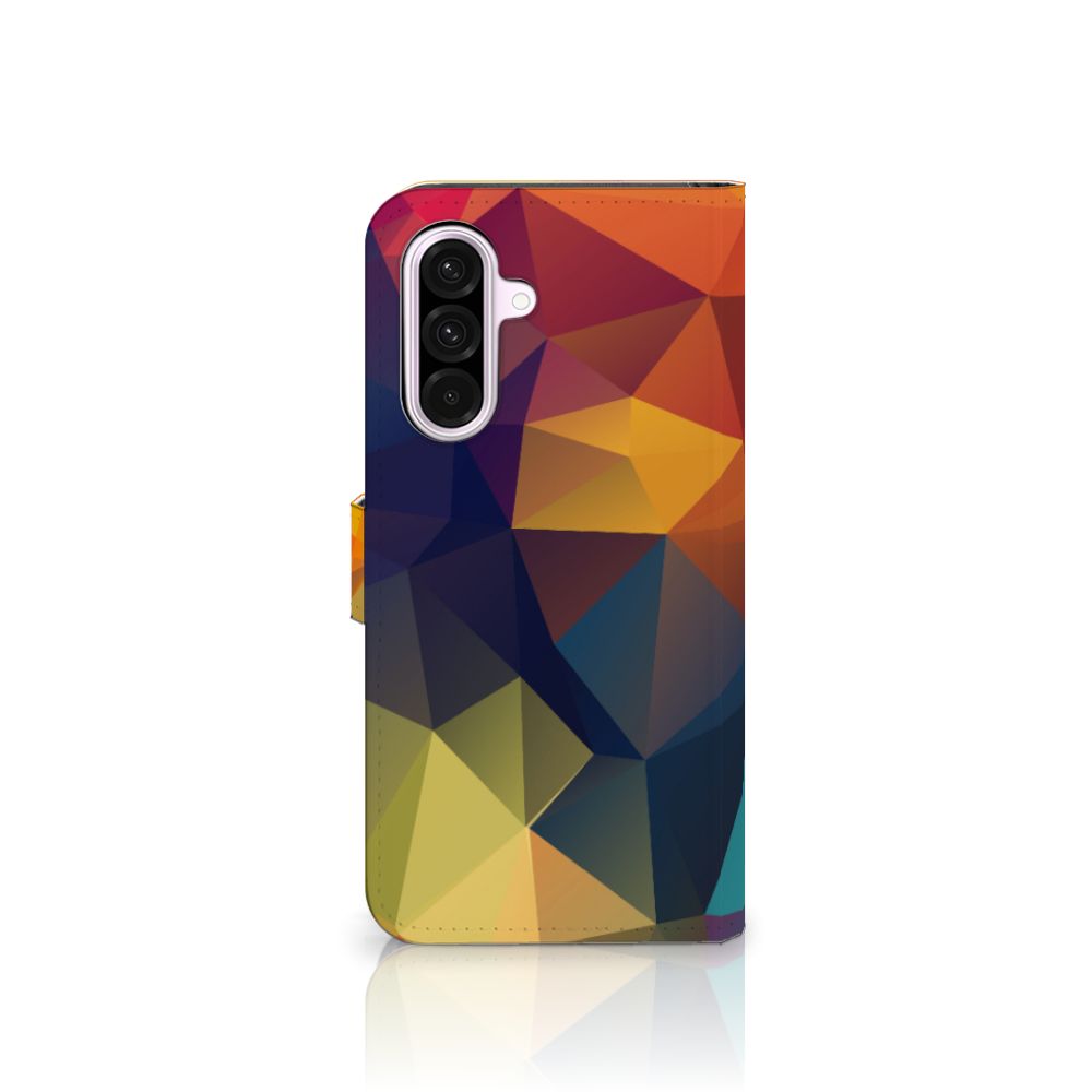 Samsung Galaxy A56 Book Case Polygon Color boekhoes geometrisch ontwerp achterkant