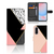 Samsung Galaxy A56 Book Case Zwart Roze Vormen bookcase geometrisch zwart roze aanzicht