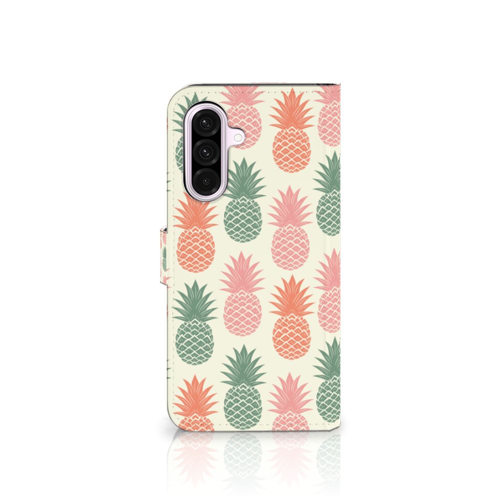 Samsung Galaxy A56 Book Cover Ananas telefoonhoesje ananas design voorkant