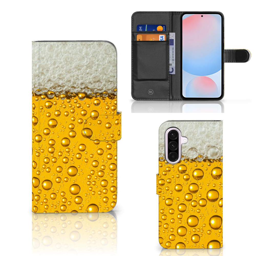 Samsung Galaxy A56 Book Cover Bier design bierprint aanzicht