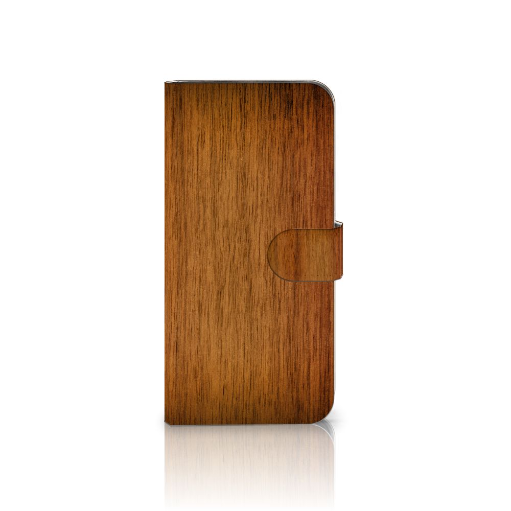Samsung Galaxy A56 Book Style Case Donker Hout book style case hout print zijaanzicht