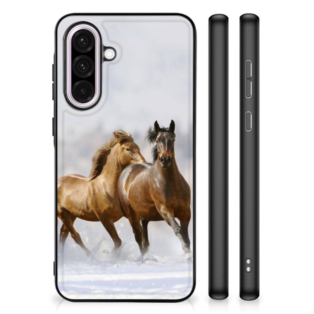 Samsung Galaxy A56 Dierenprint Telefoonhoesje Paarden paarden dierenprint voorkant zijkanten