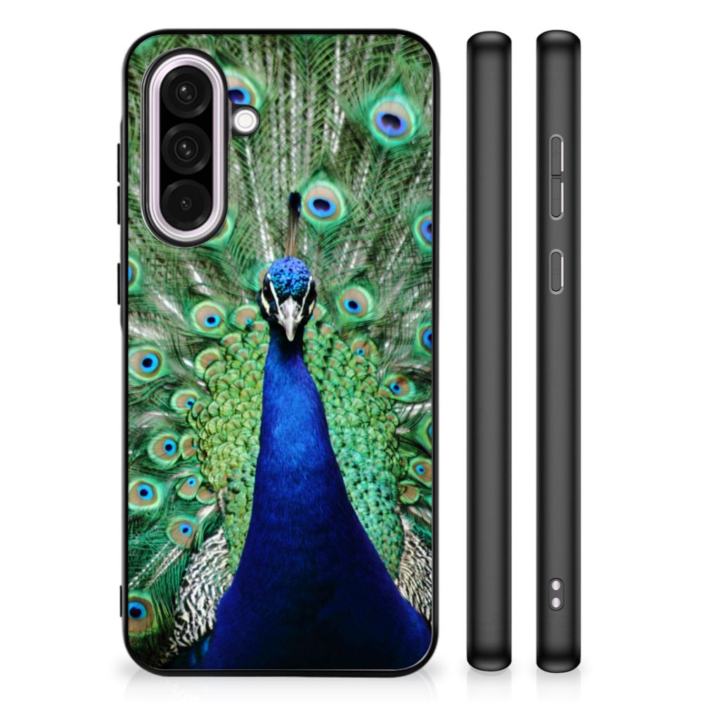 Samsung Galaxy A56 Dierenprint Telefoonhoesje Pauw dierenprint achterzijde zijkanten