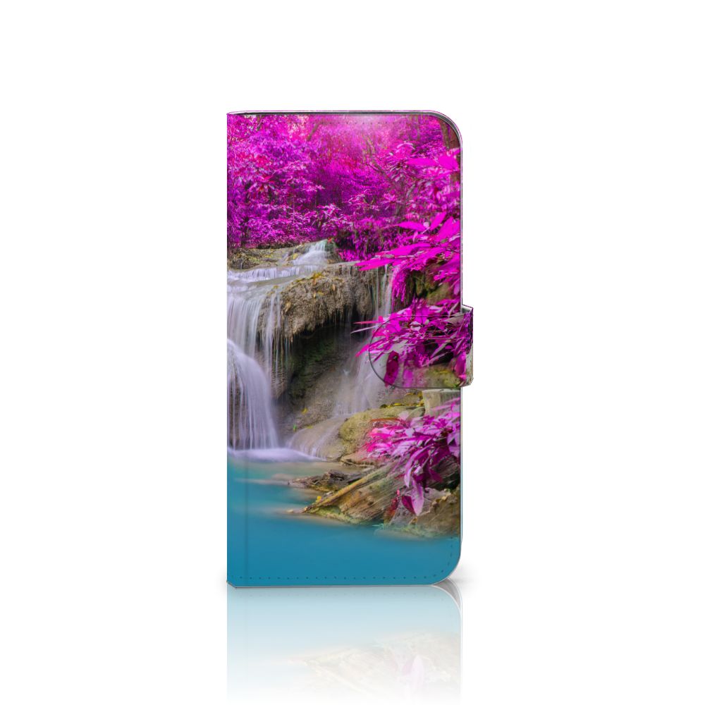 Samsung Galaxy A56 Flip Cover Waterval ontwerp kalme waterval paarse bomen
