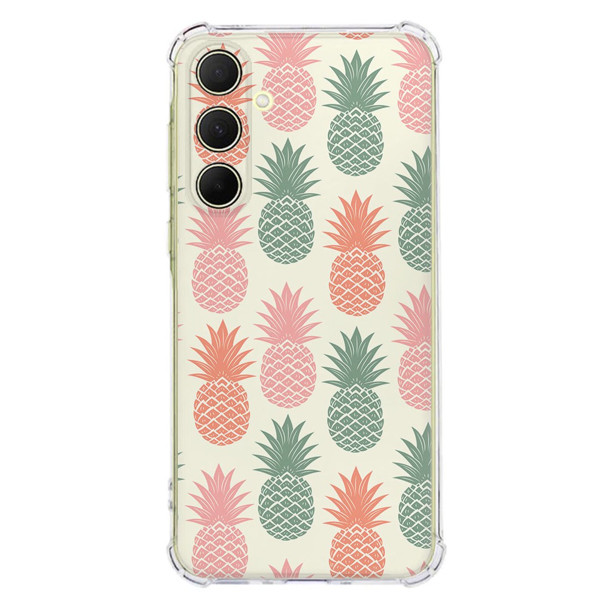 Samsung Galaxy A56 Hoesje - Ananas TPU Antishock ananas design achterkant