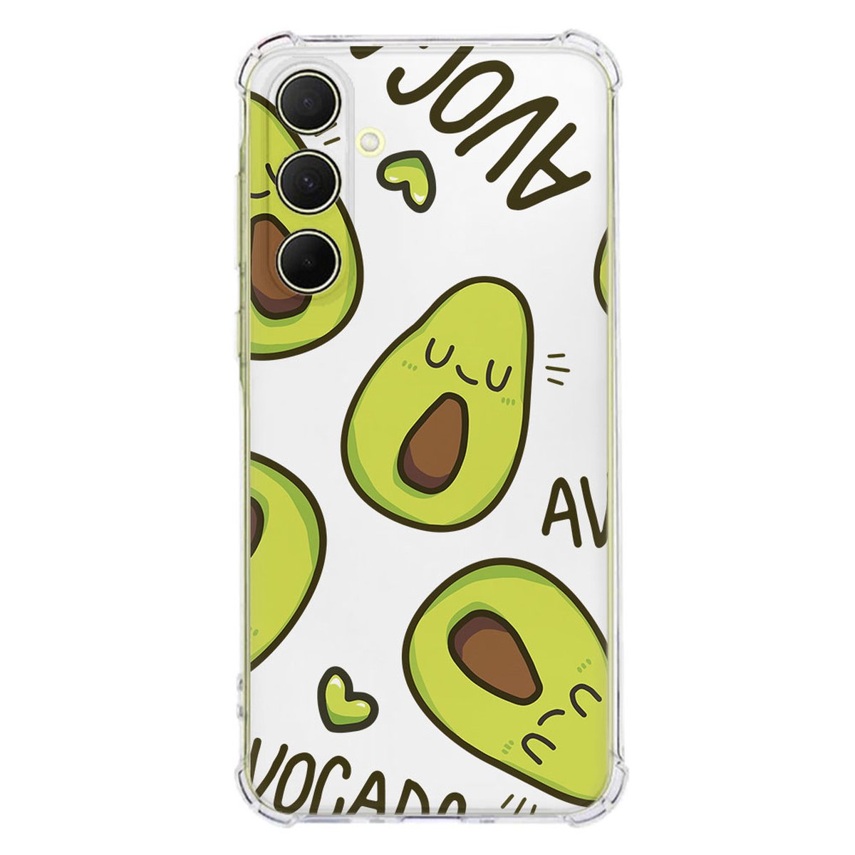 Samsung Galaxy A56 Hoesje Avocado Singing TPU Antishock cartoon ontwerp achterzijde