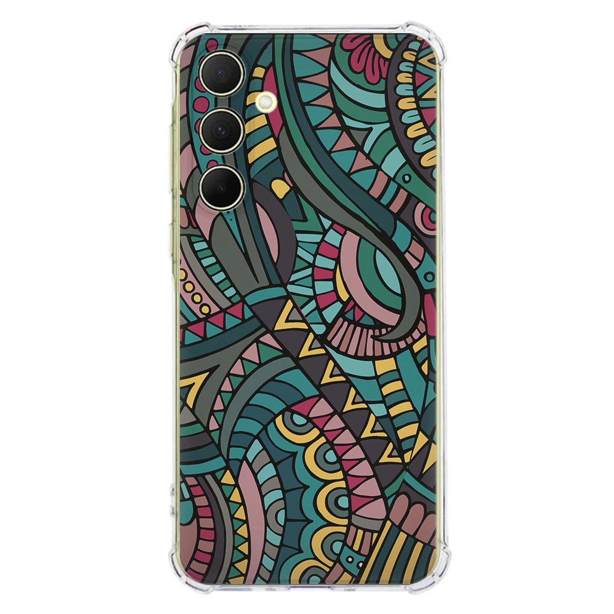 Samsung Galaxy A56 Hoesje Aztec TPU Antishock achterkant design kleur patronen