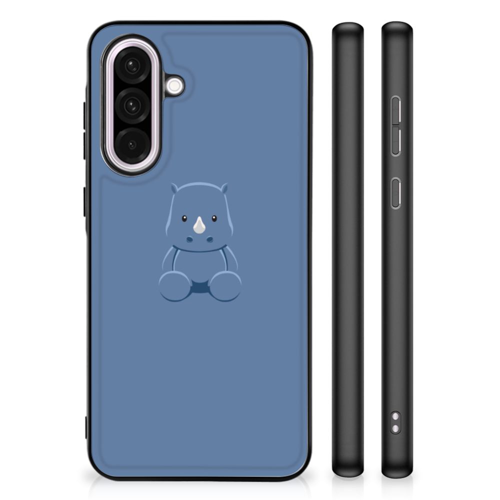Samsung Galaxy A56 Hoesje Baby Rhino illustratie baby rhino achterkant zijaanzicht
