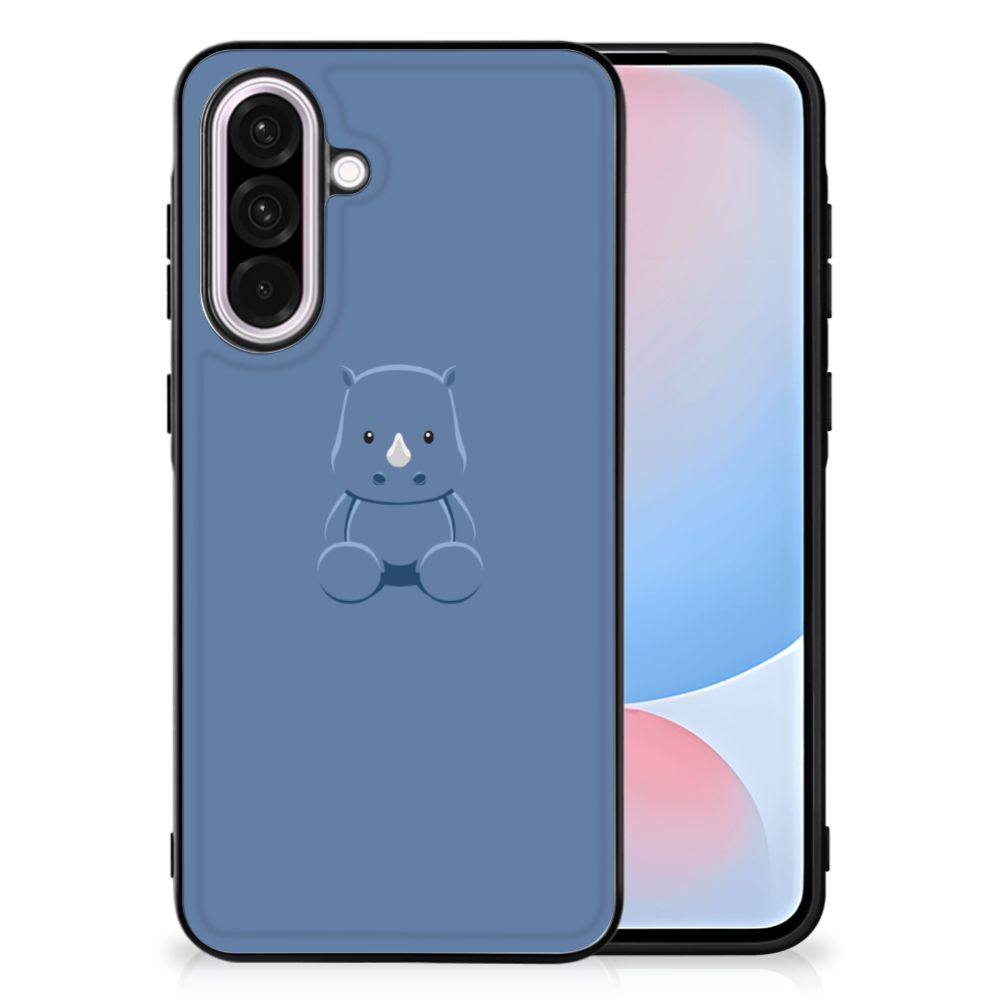 Samsung Galaxy A56 Hoesje Baby Rhino illustratie achterkant zwart