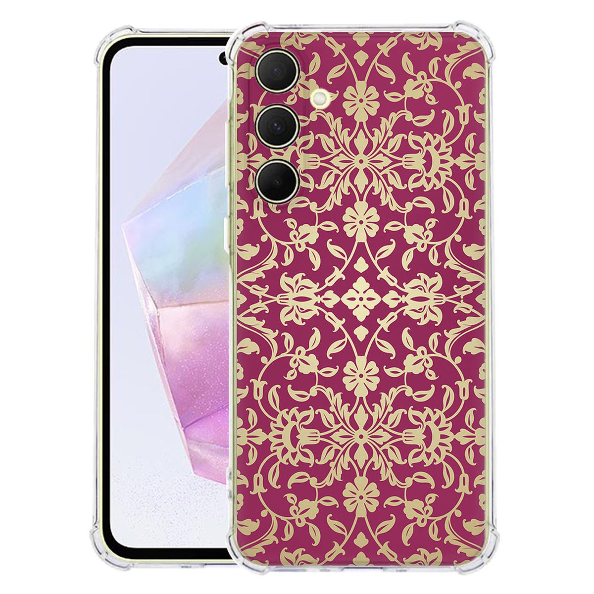 Samsung Galaxy A56 Hoesje Barok Pink TPU Antishock achterzijde design