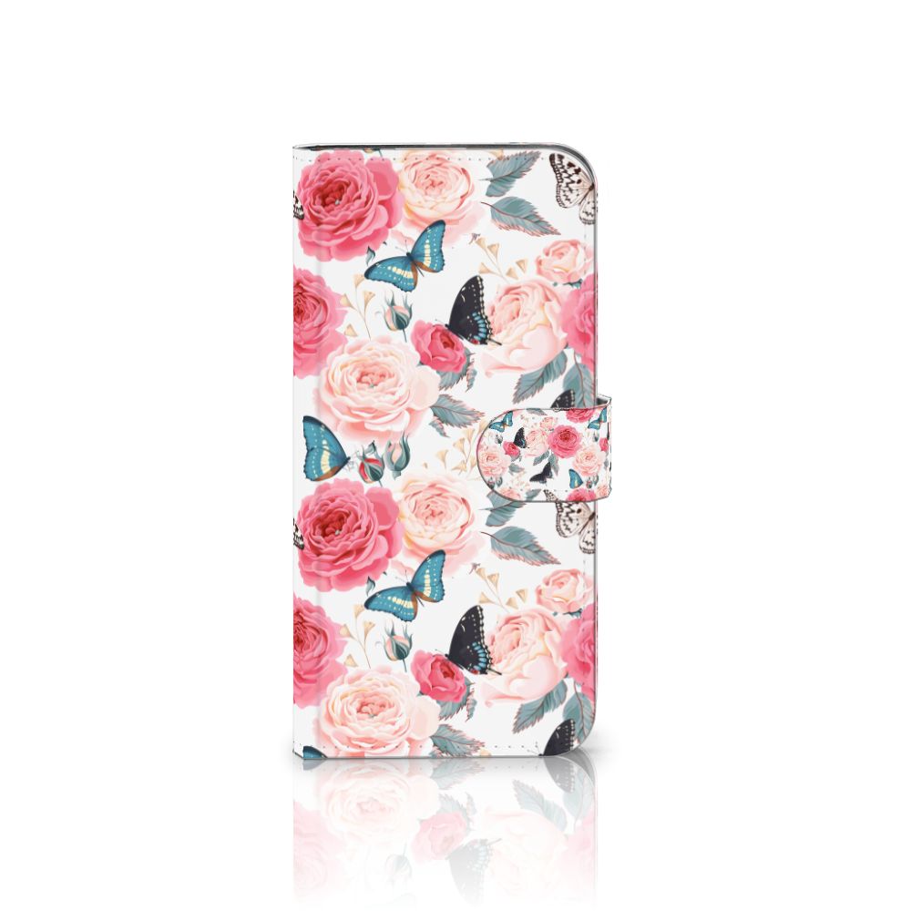 Samsung Galaxy A56 Hoesje Butterfly Roses hoesje ontwerp vlinders rozen voorkant