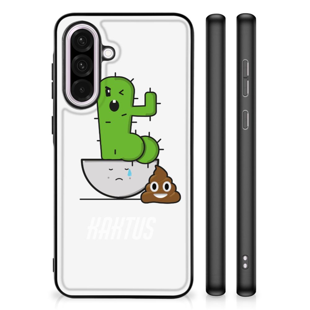 Samsung Galaxy A56 Hoesje Cactus Poo illustratie cactus poep aanzicht