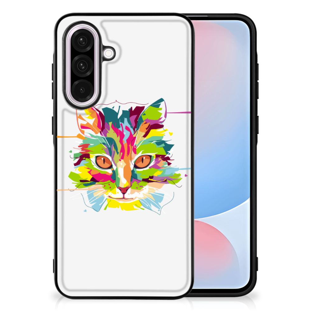 Samsung Galaxy A56 Hoesje Cat Color illustraties kat voorkant