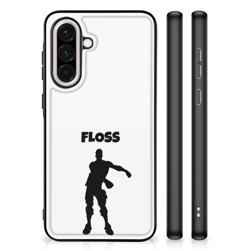 Samsung Galaxy A56 Hoesje Floss illustraties achterkant zwart