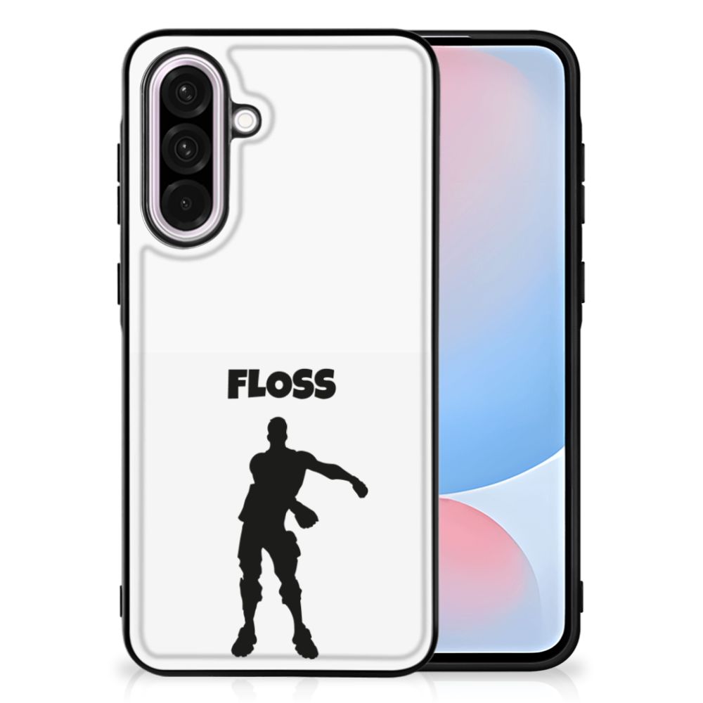 Samsung Galaxy A56 Hoesje Floss illustraties zwart wit achterkant