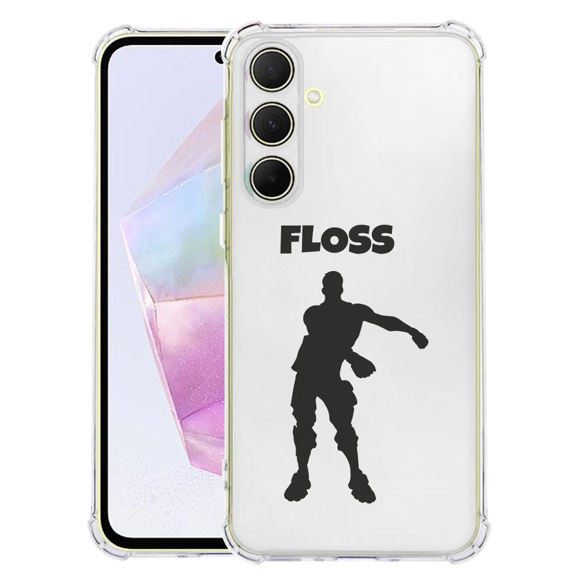 Samsung Galaxy A56 Hoesje - Floss TPU Antishock transparant schokbestendig ontwerp achterkant